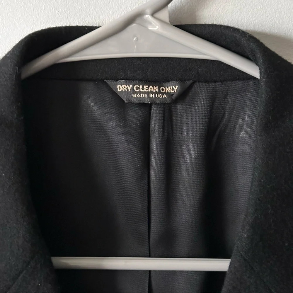 Bill Blass Blazer Men's 44L Black Single Breasted 3 Button 100% Cashmere
